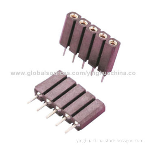 2.54mm SIP Sockets, Single Row, Six Fingered Clip, 10.0mm Tin Plated Length